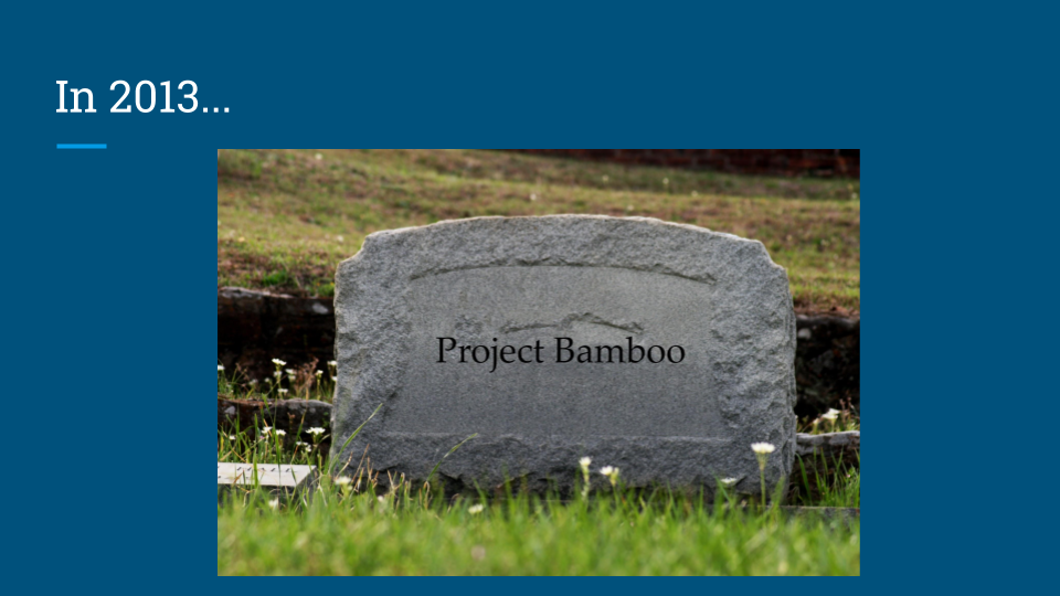 Gravestone for Project Bamboo