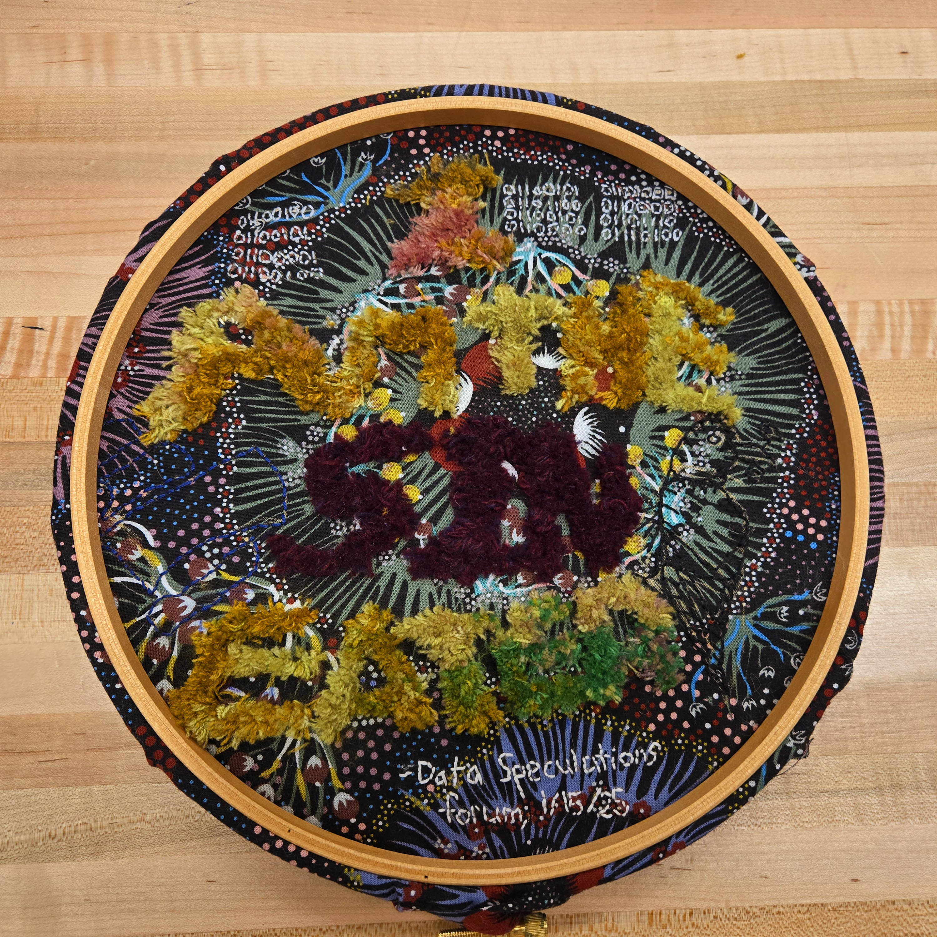 An embroidery that reads 'I am the sin eater'